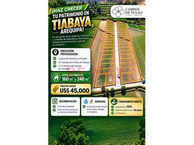 Venta De Terrenos Agricolas En Tiabaya