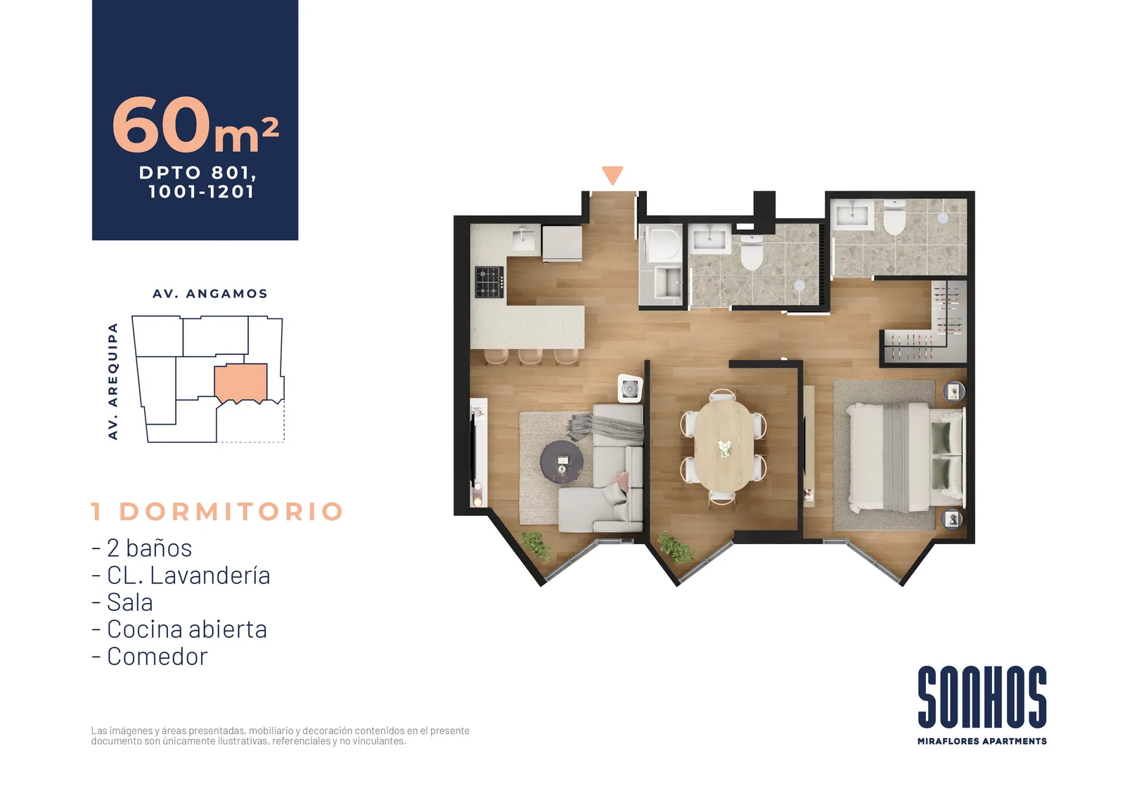 Modelo TIPO 1 · Pisos 5, 11, 12