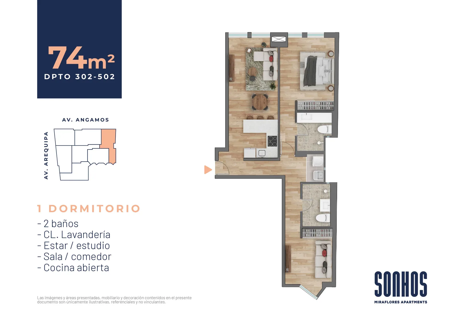 Modelo TIPO 2 · Pisos 3 y 4