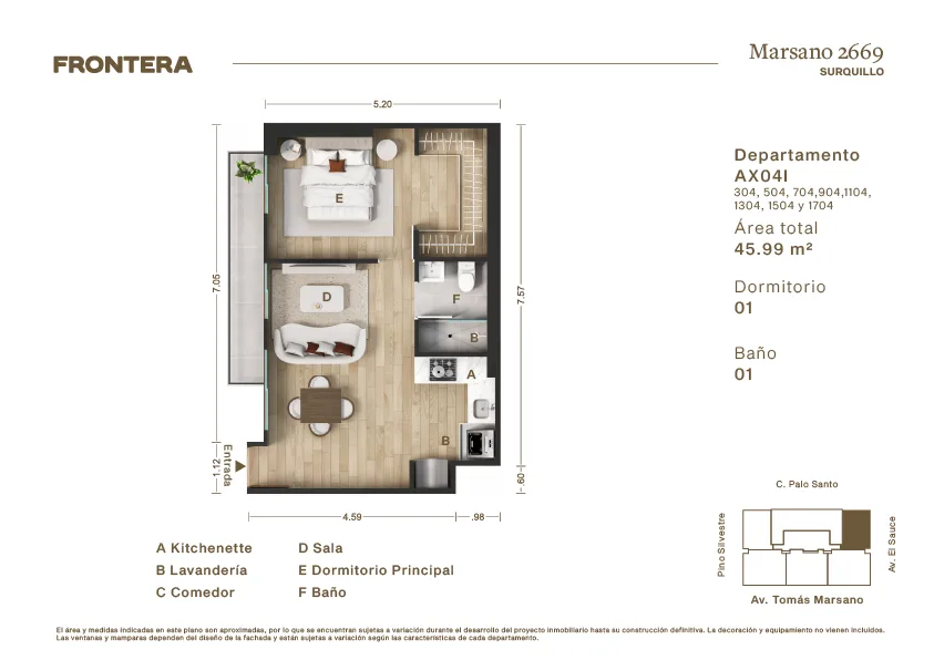 Modelo AX04-I · Pisos 3 al 17