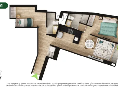 Modelo TIPO 1 · Pisos 3 al 11