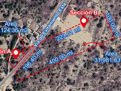 🛑 ¡Terreno En Vía De Evitamiento Este De Castilla En Venta! 📐33,106.20 M² (Dos Secciones) 📌 Del Km 8.115 Al Km 8.316