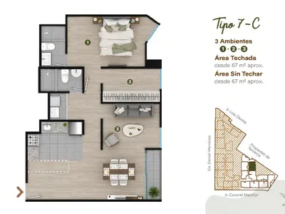 Modelo TIPO - 7C · Pisos 2 al 12