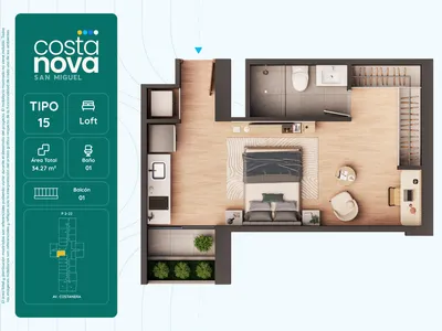 Modelo 15 · Pisos 3 al 22
