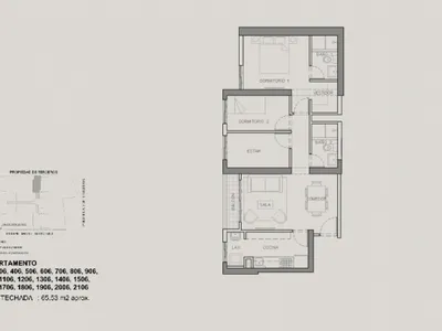 Modelo 2D+E+C · Pisos 1 al 21