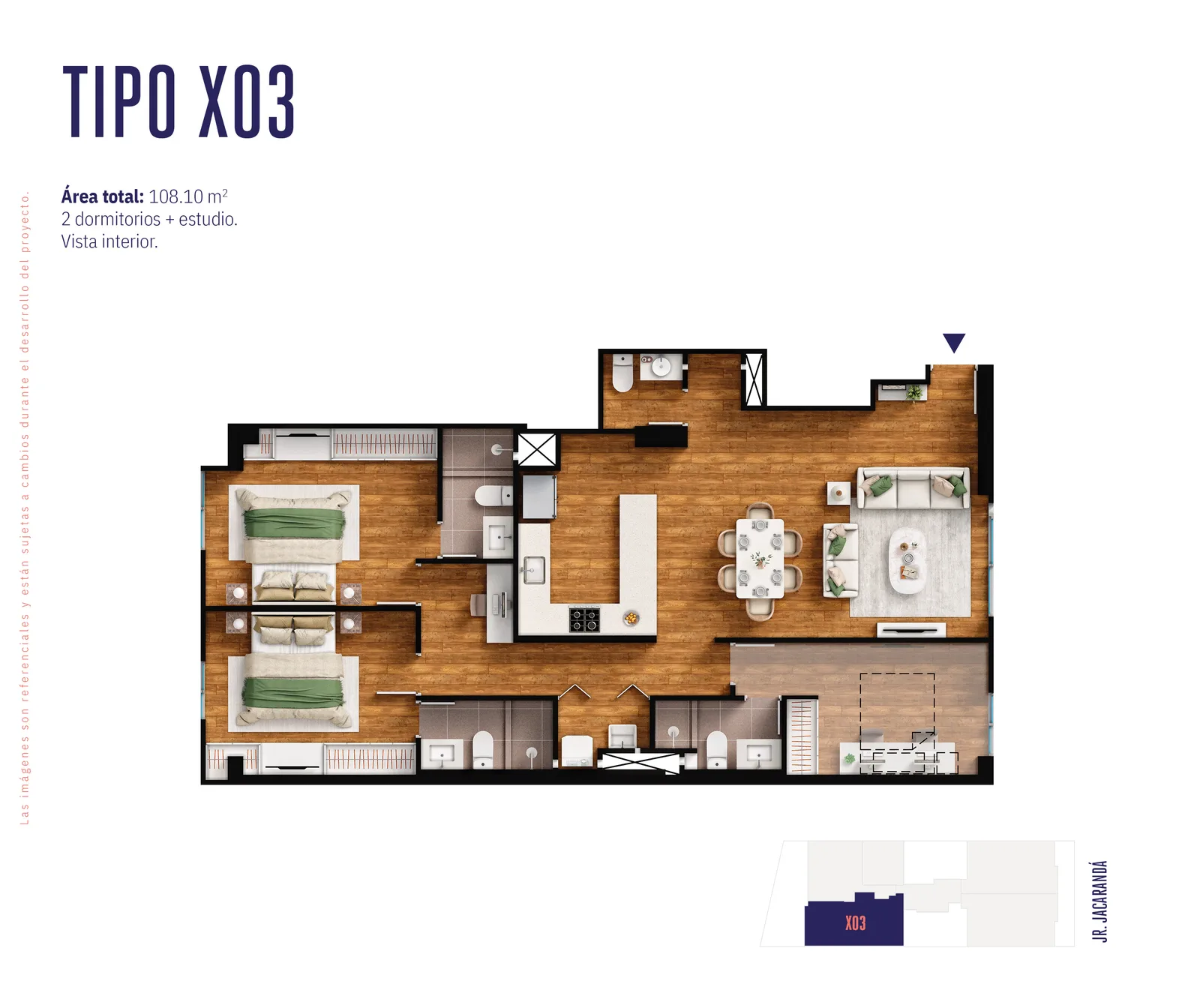 Modelo X03 · Pisos 2, 4, 5
