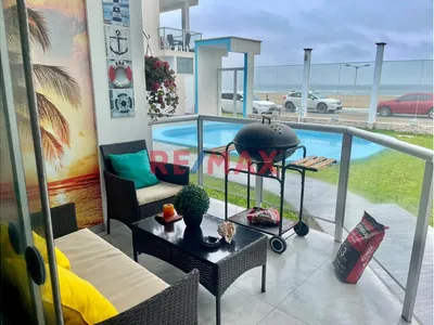 Venta Depa 1Er Piso Frente Al Mar En Punta Rocas Usd 135,000 (Amoblado)