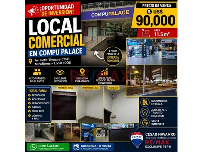 Oportunidad Local Comercial En Compu Palace –  90,000.00  Dolares  🚨 Oportunidad Local Comercial En Compu Palace