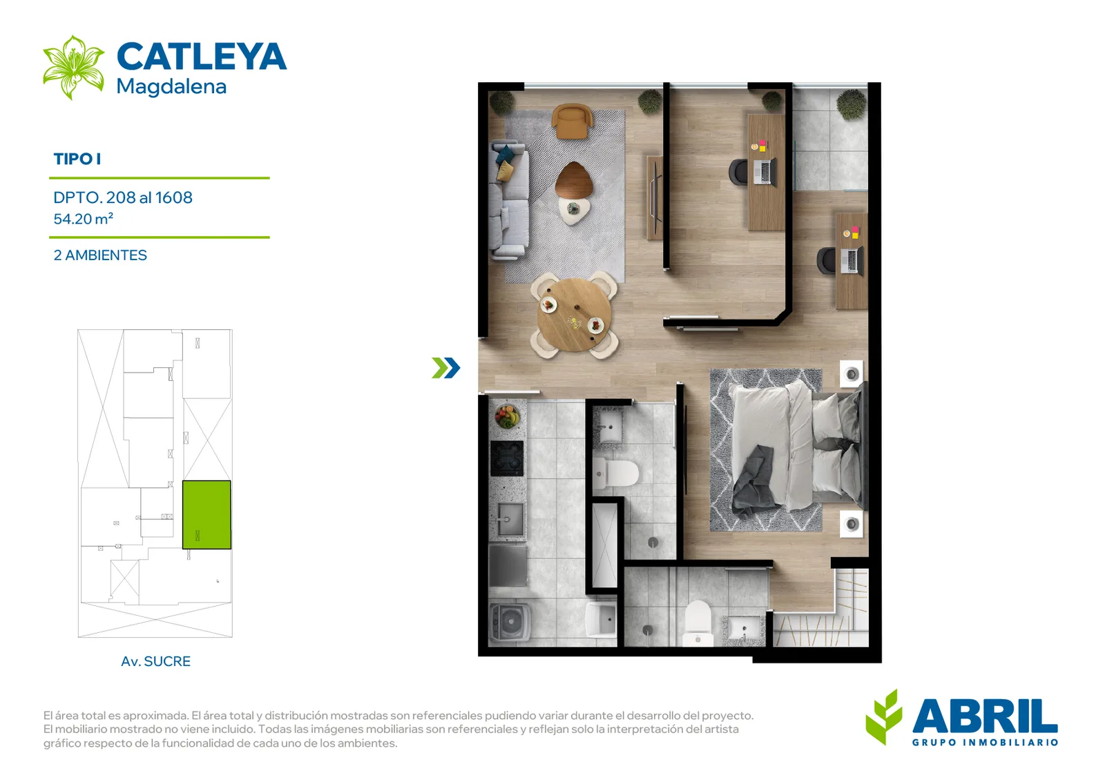 Modelo Tipo I · Pisos 2 al 15