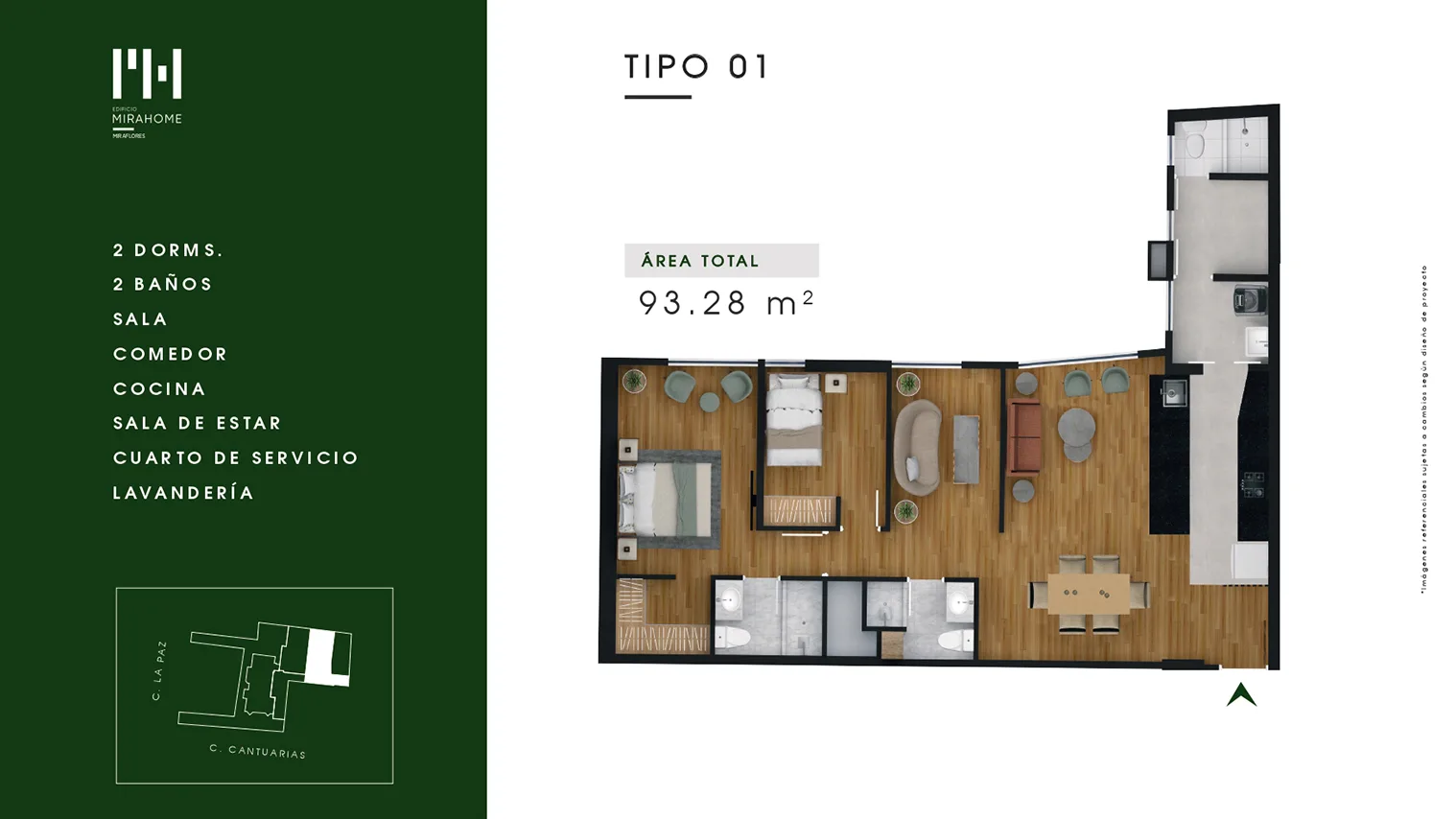 Modelo Tipo 1 · Pisos 4 al 12