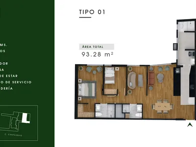 Modelo Tipo 1 · Pisos 4 al 12