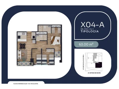 Modelo X04-A · Pisos 2, 3, 4