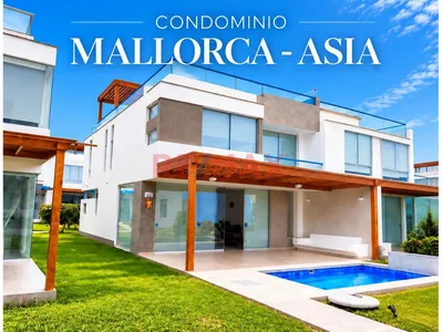 Venta Da Casa De Playa En Condominio Mallorca - Asia Con 2 Piscinas Y 2 Estacionamientos