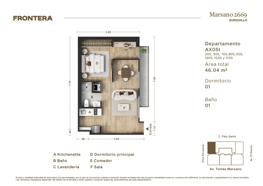 Modelo AX05-I · Pisos 3 al 17
