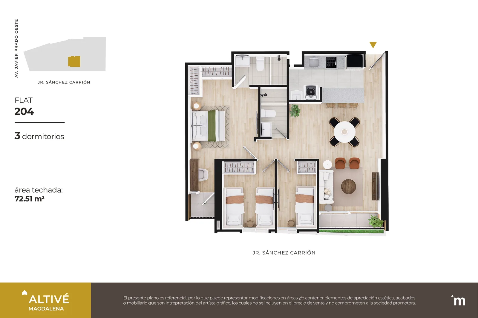 Modelo Flat 204