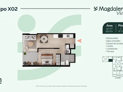 Modelo X02 · Pisos 2 al 17