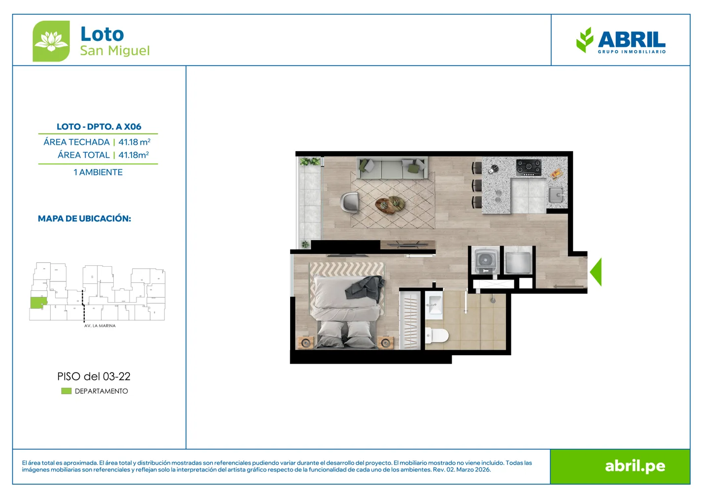 Modelo LOT-1-X06 · Pisos 4 al 18