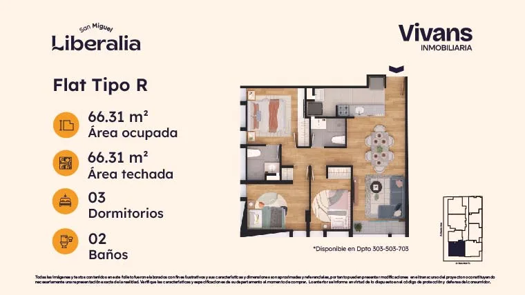 Modelo TIPO R · Pisos 5 y 7