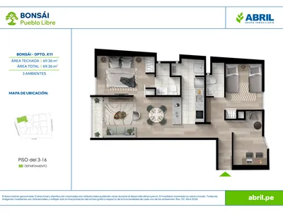 Modelo BON-X11A · Pisos 5 al 16
