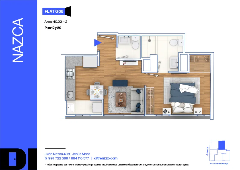 Modelo G05 · Pisos 19 y 20