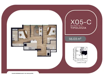 Modelo X05-C · Pisos 9 al 17