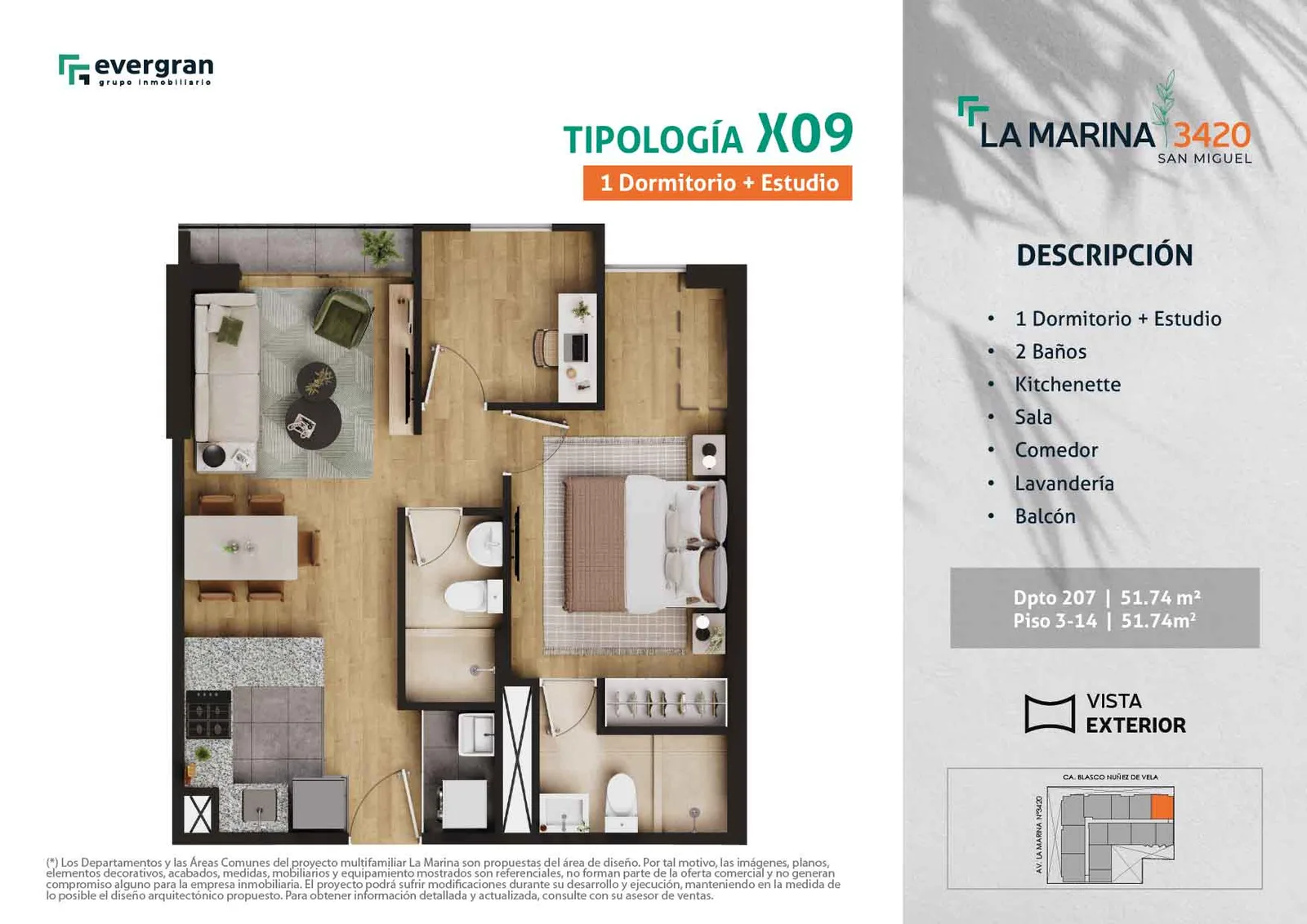 Modelo Tipo 09 · Pisos 2 al 9