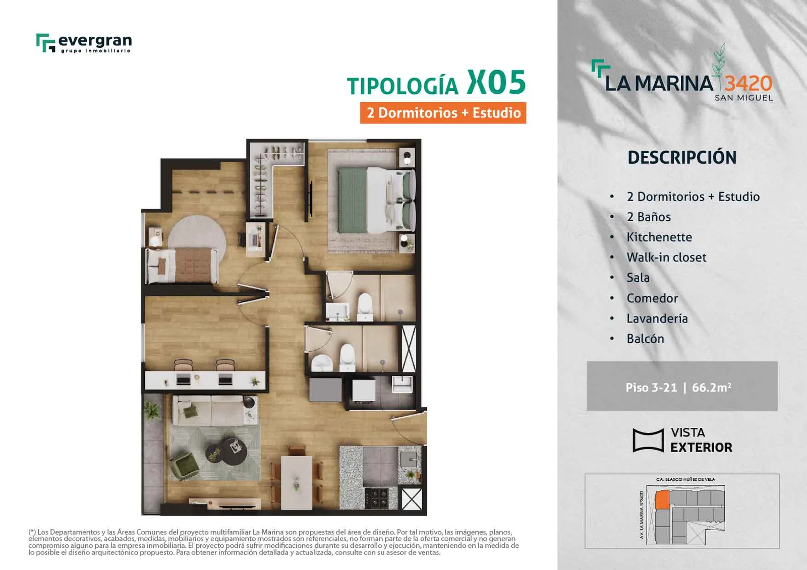 Modelo Tipo 05 · Pisos 5 al 21