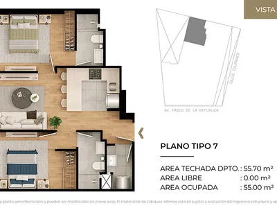 Modelo Tipo 7 · Pisos 3 al 22