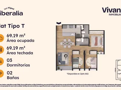 Departamento 3 dorm. 69.19 m²
