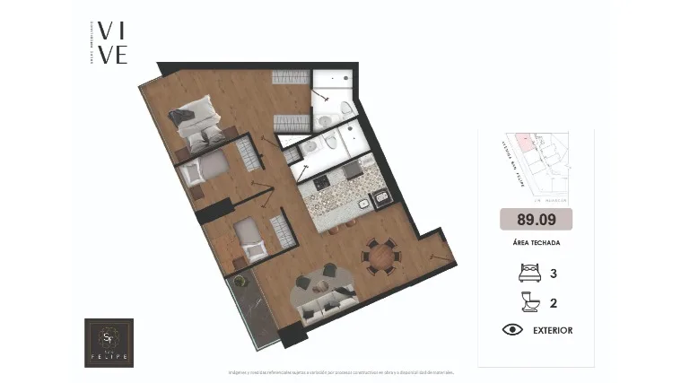 Modelo Platinum T7 · Pisos 19 y 22