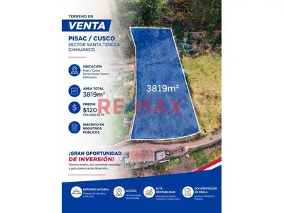 Terreno En Venta Pisac - Cusco