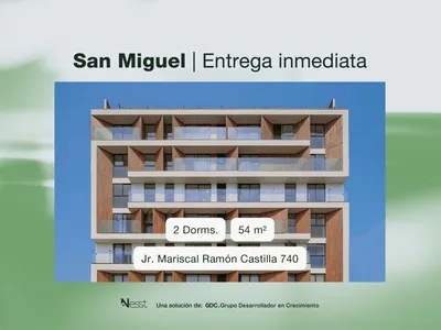 Departamento en venta · Jr. Mariscal Ramón Castilla 740, San Miguel · 54 m², 2 dorm.