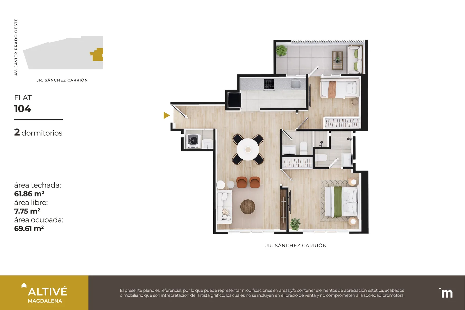Modelo Flat 104
