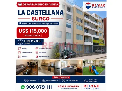 🔥 Departamento En Venta En La Castellana – 3 Dormitorios + Cochera