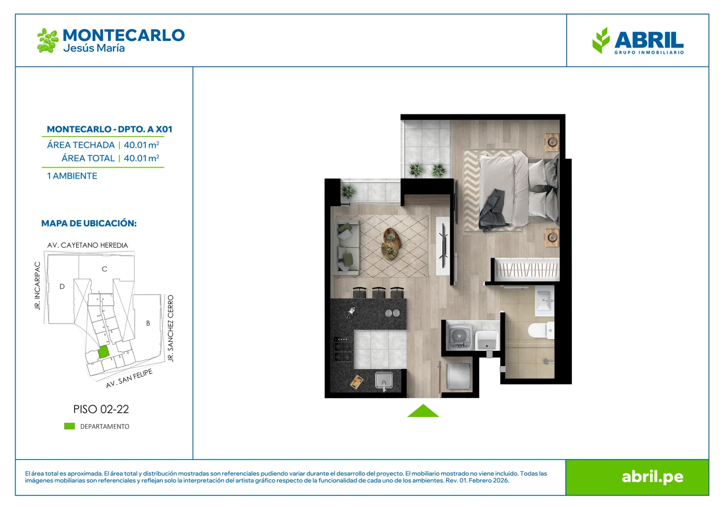 Modelo MC-1-X01 · Pisos 3 al 16