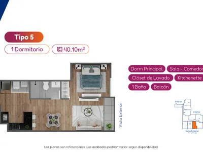 Modelo Tipo 5 · Pisos 10 al 23