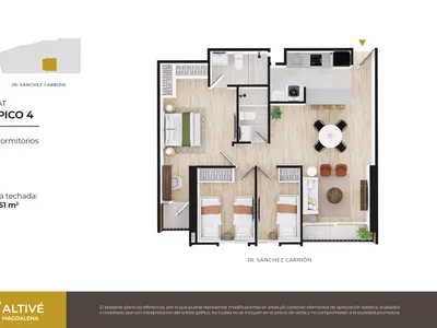 Modelo Flat Típico 04 · Pisos 5, 8, 9