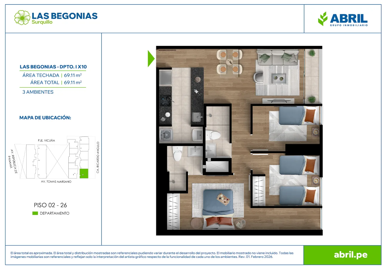 Modelo LB-I-X10 · Pisos 2 al 26