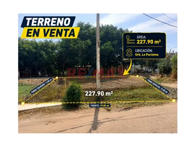 🌟 Terreno En Venta En Esquina – Urb. La Purísima