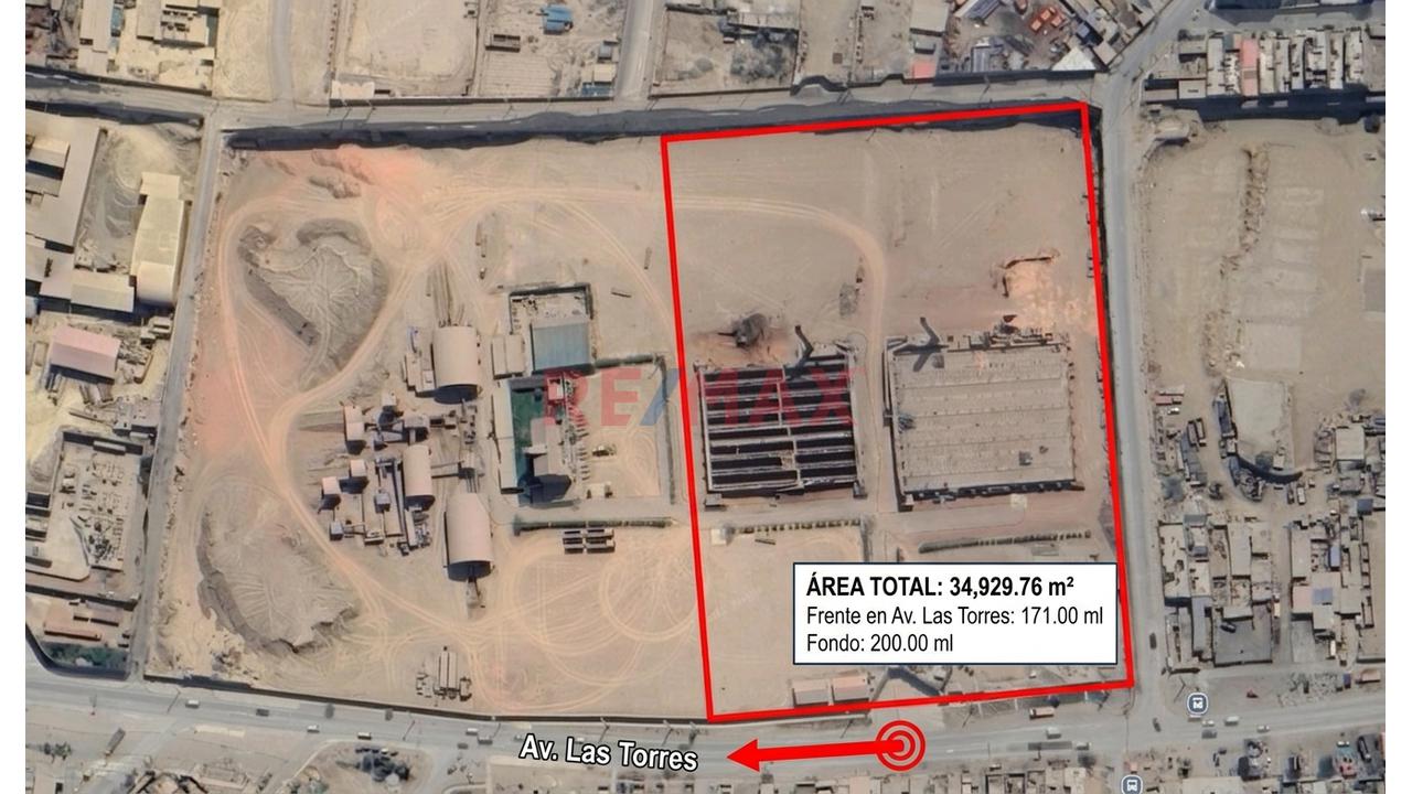¡Oportunidad Única En Huachipa! Terreno Industrial De 34,929.76 M² En Av. Las Torres — Usd $380/M²