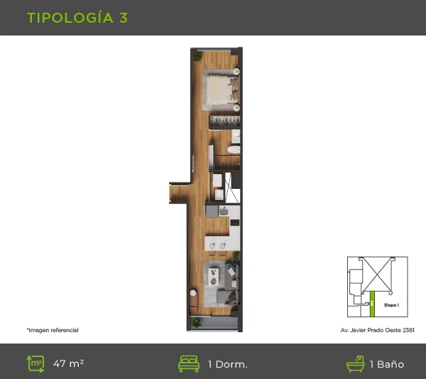Modelo 3 · Pisos 3 al 15