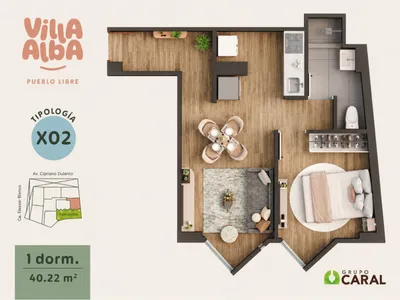 Modelo 1D-1X02 · Pisos 13, 14, 16, 17
