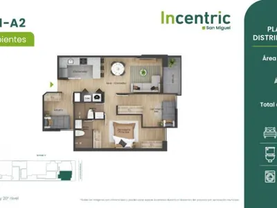 Departamento 3 dorm. 68.47 m²