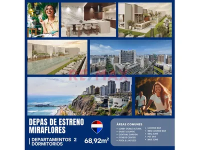 Flats 2 Dormitorios En Miraflores