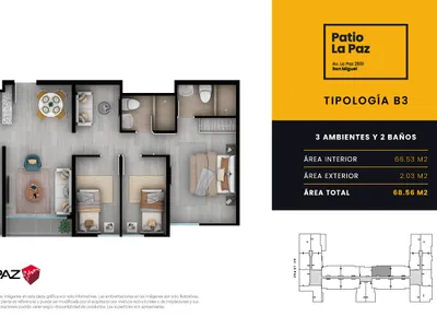 Modelo B3 · Pisos 5, 8, 10, 11