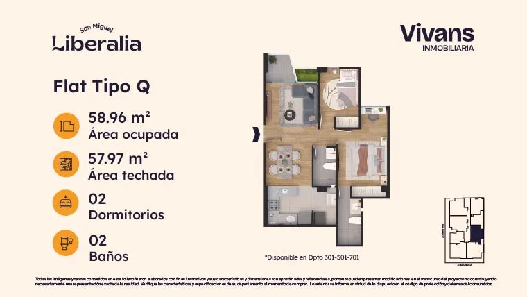 Modelo TIPO Q · Pisos 3, 5, 7