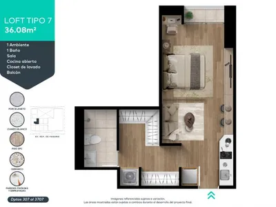Modelo X07-A · Pisos 5 al 37