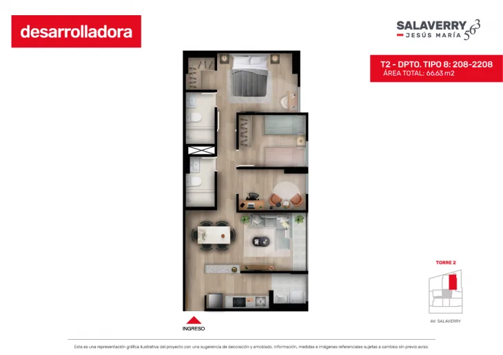 Modelo 8 · Pisos 6 al 22