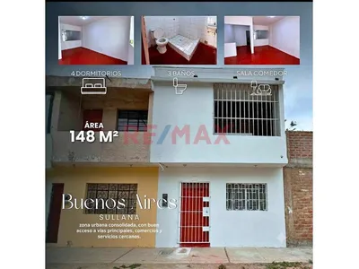Vendo Casa De 02 Pisos En Buenos Aires - Sullana📍