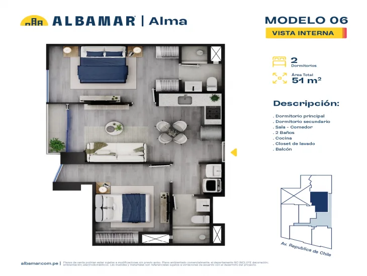 Modelo Modelo 6 · Pisos 4 al 11